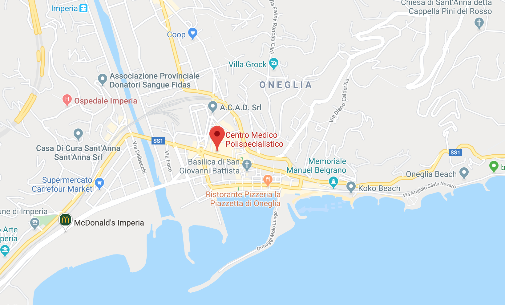 BIANALISI centro medico polispecialistico Galleria Isnardi IMPERIA  tel 0183720007